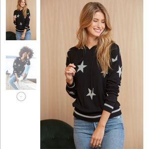 New! Evereve Jamison Star Hoodie Pullover- Small